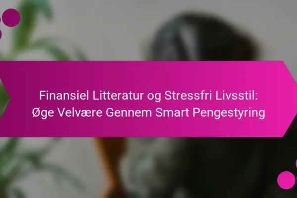 Finansiel Litteratur og Stressfri Livsstil: Øge Velvære Gennem Smart Pengestyring